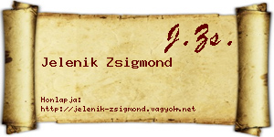 Jelenik Zsigmond névjegykártya