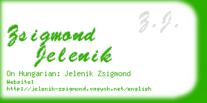 zsigmond jelenik business card